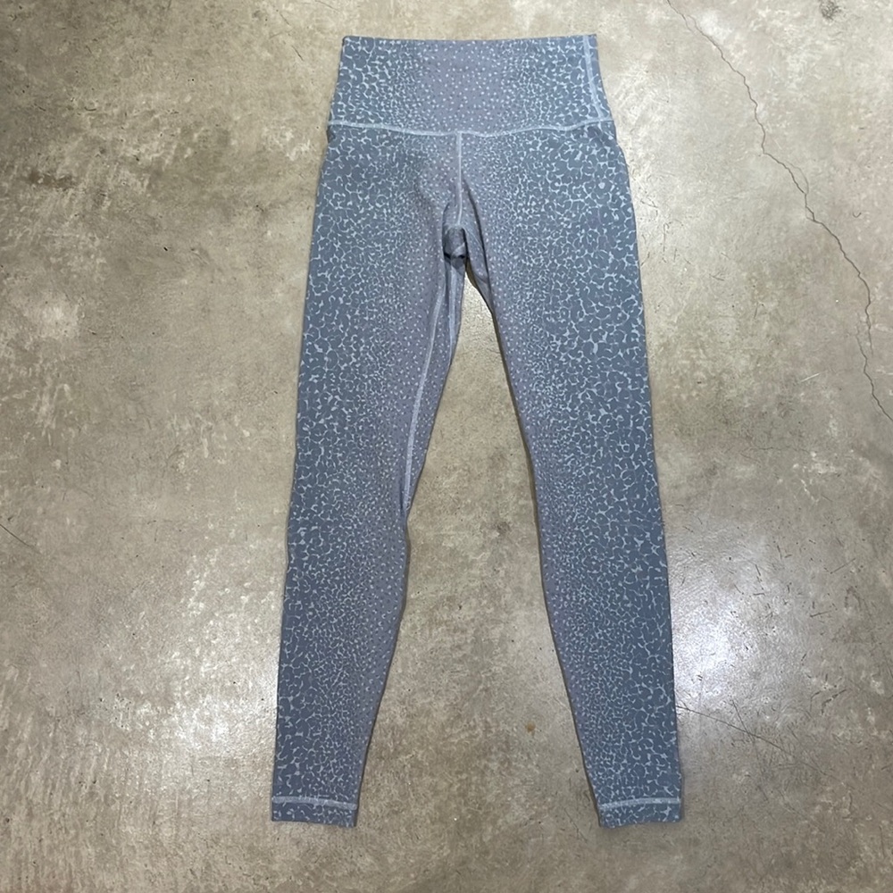 Lululemon Align Leggings, 28”, Gray Cheetah - 6